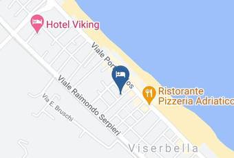 Hotel Tre Rose Viserbella Di Rimini Carta Geografica - Emilia Romagna - Rimini