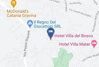 Hotel Villa Del Bosco Carta Geografica - Sicily - Catania