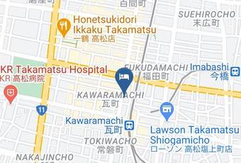 Hotel Wing International Takamatsu Kaart - Kagawa Pref - Takamatsu City