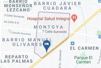 Hotel Y Restaurante La Plancha Mapa - Managua