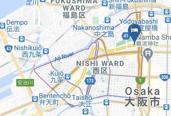 Hotel Yururito Map - Osaka Pref - Osaka City Nishi Ward