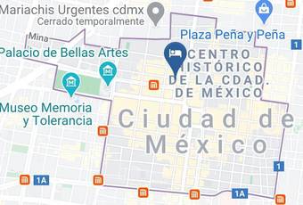 Hotel Zocalo Central Mapa - Mexico City - Cuauhtemoc