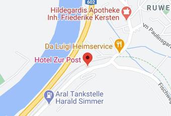 Hotel Zur Post Carta Geografica - Rhineland Palatinate - Treves
