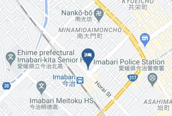 Imabari Station Hotel Carta Geografica - Ehime Pref - Imabari City