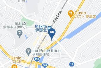 Ina Central Hotel Map - Nagano Pref - Ina City