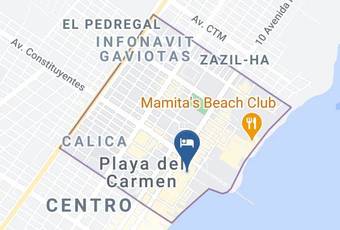 International House Riviera Maya Mapa - Quintana Roo - Solidaridad