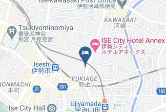Ise City Oldest Train Hotel Map - Mie Pref - Ise City