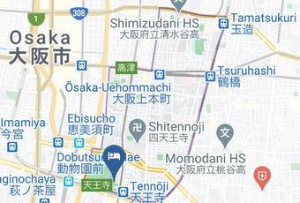 Kintetsu Friendly Hostel Tennojipark Osaka Map - Osaka Pref - Osaka City Tennoji Ward