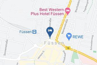 Kur Cafe Fussen Karte - Bavaria - Ostallgau