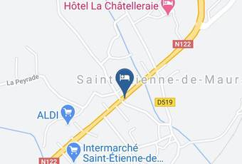 Logis Hotel Cruzel Carta Geografica - Auvergne Rhone Alpes - Cantal