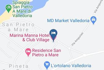 Marina Manna Hotel & Club Village Carta Geografica - Sardinia - Sassari