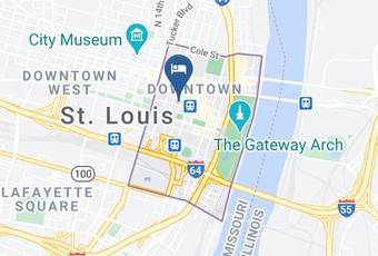 Mark Twain Hotel Map - Missouri - St Louis City