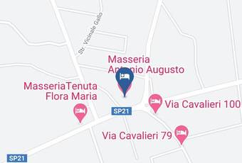 Masseria Antonio Augusto Carta Geografica - Apulia - Lecce