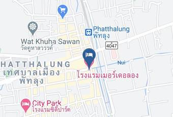 Mer De Long Hotel Carta Geografica - Phatthalung - Amphoe Mueang Phatthalung