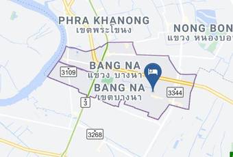 Monthly Room And Monthly Rental Nw Apartment Map - Bangkok City - Bang Na District