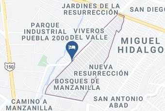 Motel Manzanilla Mapa - Puebla - Puebla Bosques De Manzanilla