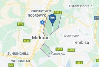 Natural Getaways Midrand Carta Geografica - Gauteng - City Of Johannesburg