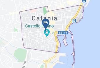 Palazzo Del Verga Carta Geografica - Sicily - Catania