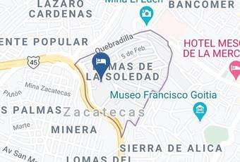 Hotel Parador Mapa - Zacatecas - Zacatecas Lomas De La Soledad