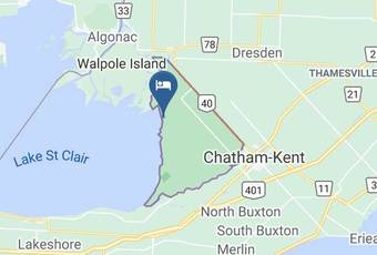 Parkside Cabins Kaart - Ontario - Chatham Kent
