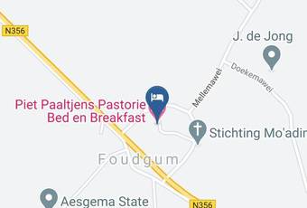 Piet Paaltjens Pastorie Bed En Breakfast Kaart - Friesland - Noardeast Fryslan