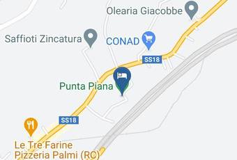 Punta Piana Carta Geografica - Calabria - Reggio Di Calabria