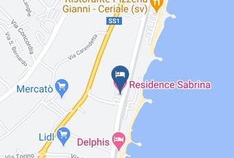 Residence Sabrina Carta Geografica - Liguria - Savona