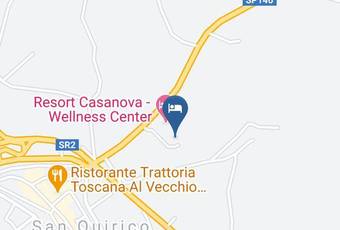 Resort Casanova Panoramic Rooms And Suites Carta Geografica - Tuscany - Siena