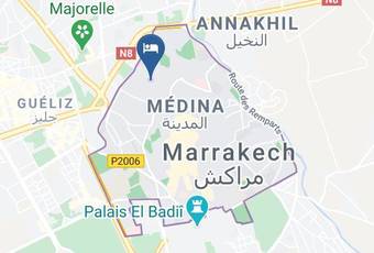 Ryad Dyor Mapa - Marrakesh Tensift El Haouz - Marrakesh
