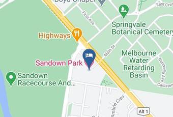 Sandown Park Hotel Mapa - Victoria - Greater Dandenong