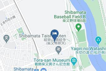 Shibamata Fu Ten Bed And Local Map - Tokyo Met - Katsushika Ward