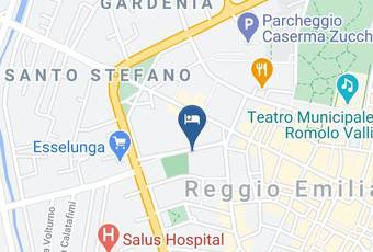Student\'s Hostel Della Ghiara Reggio Nell\'emilia Carta Geografica - Emilia Romagna - Reggio Emilia