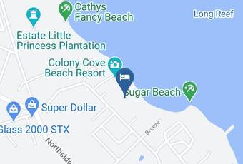 Sugar Beach Karte - Virgin Islands - Saint Croix