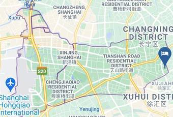 Suhe Garden Villa Hotel Carta Geografica - Shanghai - Changning District