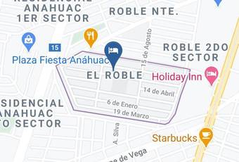 Suites El Roble Mapa - Nuevo Leon - San Nicolas De Los Garza