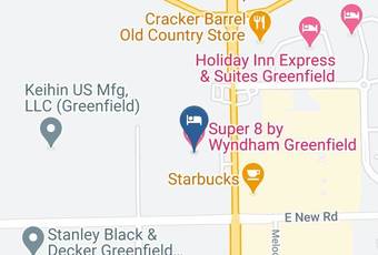 Super 8 By Wyndham Greenfield Map - Indiana - Hancock