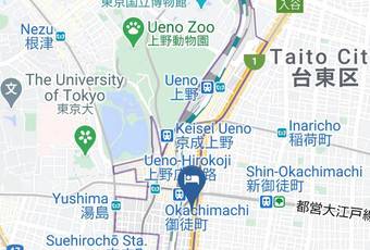 Super Hotel Ueno Okachimachi Map - Tokyo Met - Taito Ward