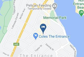 The Entrance Backpackers Map - New South Wales - Central Coast