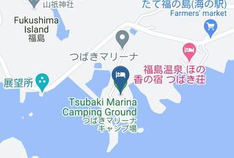 Tsubaki Marina Camping Ground Map - Nagasaki Pref - Matsuura City