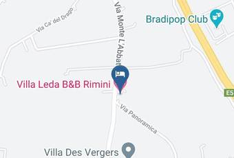Villa Leda B&b Rimini Carta Geografica - Emilia Romagna - Rimini