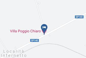 Villa Poggio Chiaro Carta Geografica - Latium - Viterbo