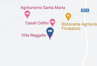 Villa Reggello Carta Geografica - Tuscany - Siena