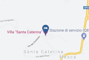 Villa Santa Caterina Carta Geografica - Calabria - Cosenza