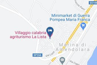 Villaggio Calabria Agriturismo La Lista Carta Geografica - Calabria - Cosenza