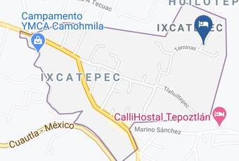 Xacalli Posada Mapa
 - Morelos - Tepoztlan